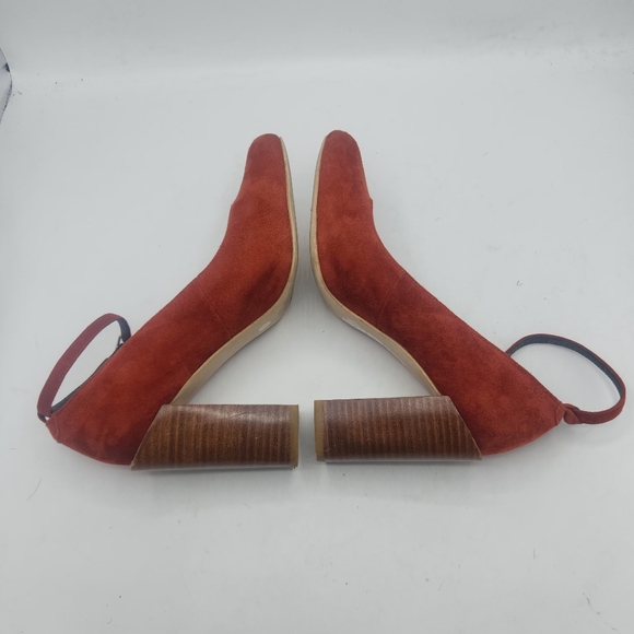 Jeffrey Campbell Leather Suede Mary Jane Block Heels In Rust Size 8.5 - Picture 9 of 15